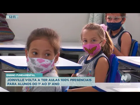 Ensino fundamental: Joinville volta a ter aulas 100% presenciais para alunos do 1º ao 3º ano