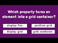 CSS Grid Quiz Challenge 12 MCQs with Answers for Beginners Web Developers