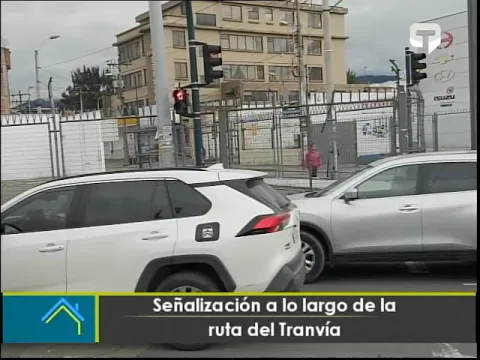 Señalización a lo largo de la ruta tranvía