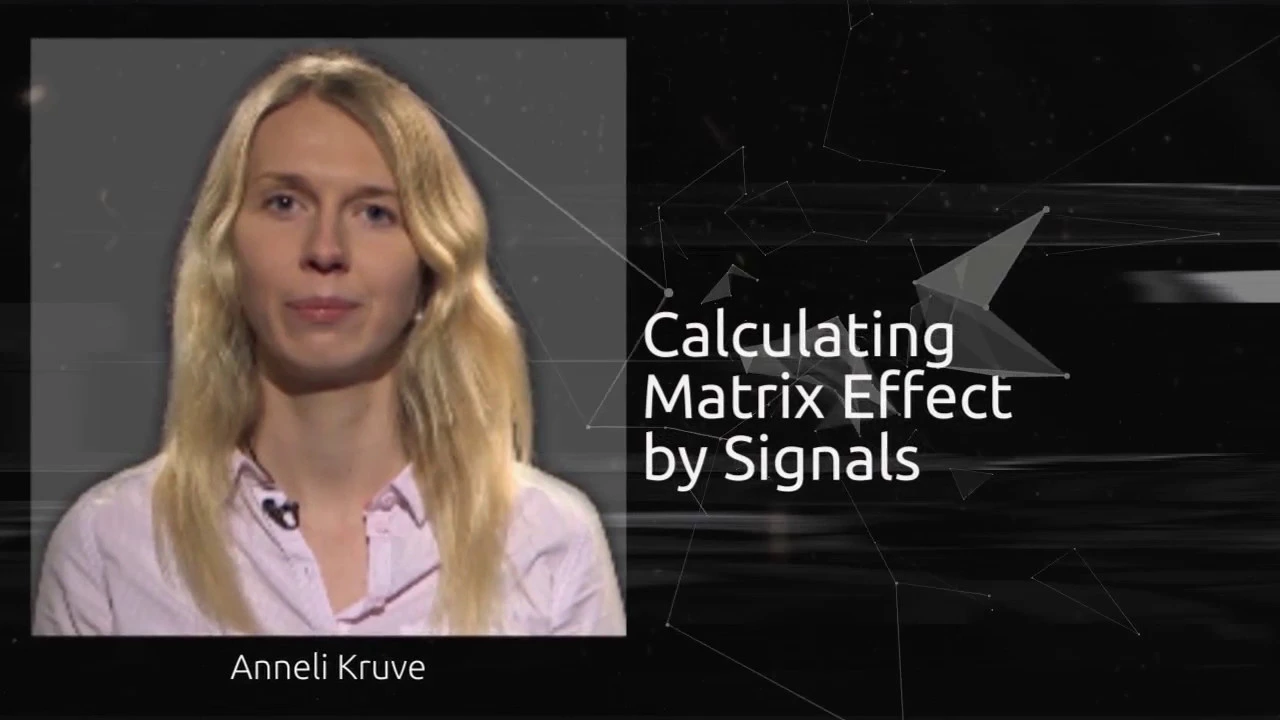 Calculating matrix effect based on signals