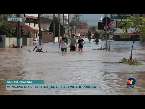 Acompanhe o rescaldo da chuva na cidade de São João Batista, na Grande Florianópolis