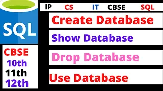 sql create database show database use database drop database in sql command to make database