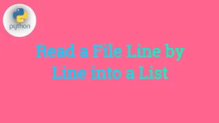 Python Program for Read a File Line by Line into a List