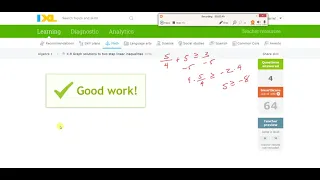 ixl alg1 K 9 Graph solutions to two step linear inequalities v21 1a
