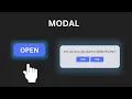 Create a modal using Javascript HTML CSS Tiny project for beginners