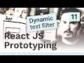 Dynamic text filtering on the client - React JS prototyping