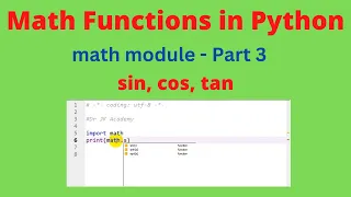 Math module Functions in Python Part-III Import math Functions in Python