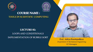 Lecture 02 Loops and Conditionals Implementation of bubble sort