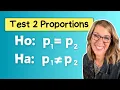 2 Proportion Hypothesis Test Two Sample Proportion Z-Test with TI-84
