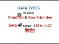 Data Types in Java Primitive Non - Primitive