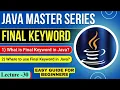 Final Keyword in Java Where to use Final Keyword in Java Java Tutorial Tpoint Tech