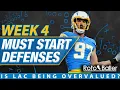 Defense Start Em Sit Em - Fantasy Football Week 4