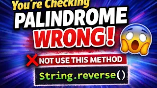 Palindrome Number Interview Trick No String Method