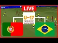 🔥🇵🇹 Portugal U17 vs 🇧🇷 Brazil U17 | FIFA U17 World Cup 2025 – Semifinal | Simulation Game eFootball