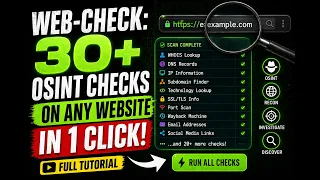Web-Check 30 OSINT Checks on ANY Website in 1 Click Full Tutorial