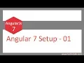 Angular 7 Setup 01