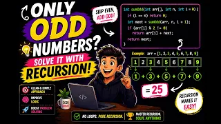 Sum of Odd Numbers in Array Using Recursion Full Guide