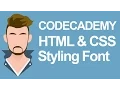 Codecademy HTML CSS Styling the Font