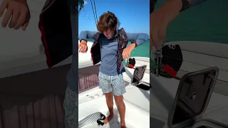 Wing foiling before math. Raising confident, capable kids. #boatlife #wingfoiling #sailingfamily