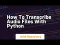 how to transcribe files with python