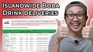 Singapore Islandwide Boba Drink Deliveries