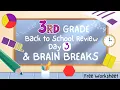 3rd Grade Back to School Math Review 2nd Grade Math Review Brain Breaks FREE Worksheet Day 3