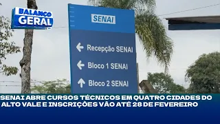 Senai abre cursos técnicos em quatro cidades do Alto Vale e inscrições vão até 28 de fevereiro
