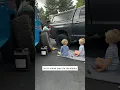 Jeremy Roloff is hands on with the kids to learn how to remove the tire