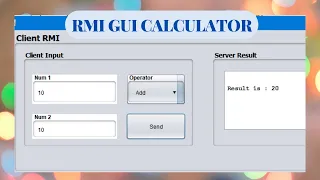 How to develop GUI Calculator Using RMI in Java