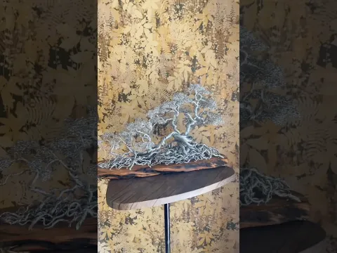 Another one for the collection✅ Raft Style Bonsai Sculpture, steel🛠️🌲 #handmade #bonsai #art