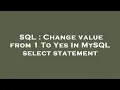 SQL Change value from 1 To Yes In MySQL select statement