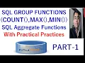 SQL Group Functions Part-1 Count Max Min SQL Aggregate Functions XII IP CS CBSE