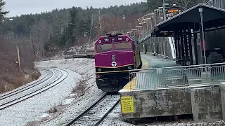 MBTA 1063 with 1646 arrives at Wachusett