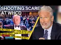 Trump Spins Dinner Shooting for Ballroom Agenda Blitzer Is CNN s One-Shoed Hero The Daily Show