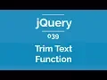 Arabic jQuery Practical Course - Function To Trim Text