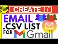 How to create a CSV email list to use with Gmail