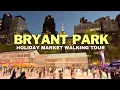 New York City Bryant Park Winter Village 2025 Best Christmas Markets in NYC 4K