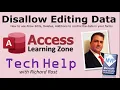 Microsoft Access Disallow Editing Data TechHelp - Allow Edits Allow Deletions Admin Form