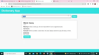Dictionary App with HTML CSS and JavaScript