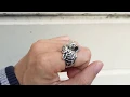 Sterling Silver Mens Tiger Rings