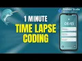 1 Minute Timelapse Android App Development from Scratch Java XML Coding Time Lapse