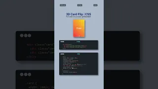 Create a STUNNING 3D Card Flip with Pure CSS