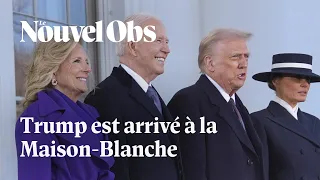 Donald et Melania Trump arrivent à la Maison-Blanche pour un thé avec le couple Biden