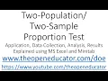 Two Proportion Test Application Analysis Result Explained in MS Excel Minitab