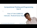 Computational Thinking Programming Part-3