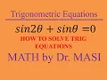 Solving Trigonometric Equations sin2x sinx 0 How to Solve Trigonometric Equations