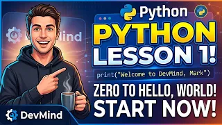 Python Programming for Beginners Lesson 1 Hello World Variables
