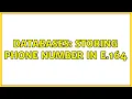 Databases Storing phone number in E 164