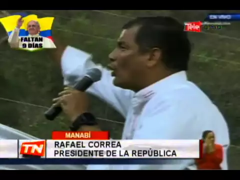 Presidente Correa dice que existe una conspiración contra su gobierno