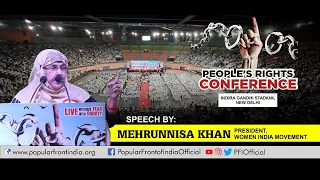mehrunnisa khan president women india movement at 